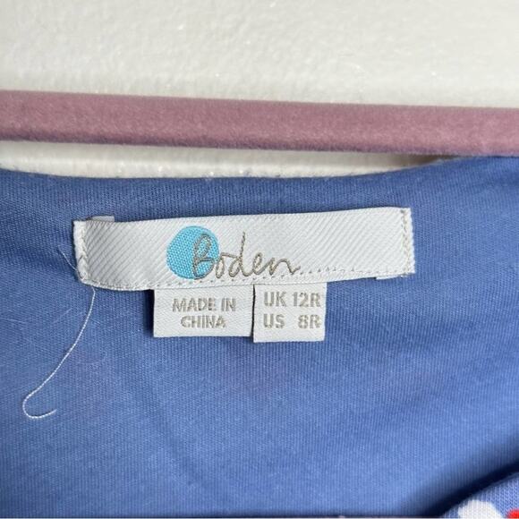 BODEN Emory Jersey Knit Dress Fallen Blossoms Periwinkle Blue {OO17} - Picture 6 of 7